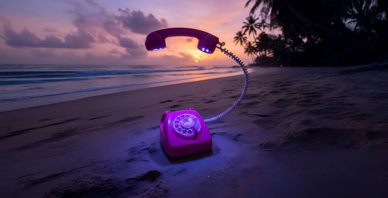 Ambiance avec téléphone collector vintage - W&K